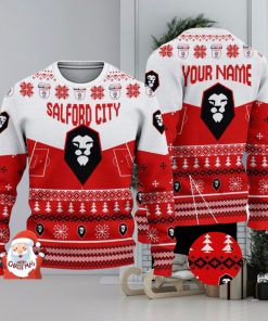 Salford City 3D Ugly Christmas Sweater Christmas Holiday Gift Custom Name For Men And Women