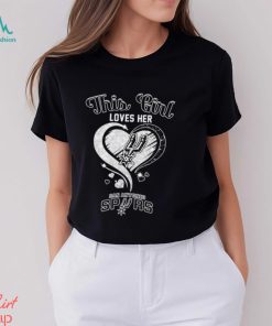 San Antonio Spurs basketball this girl loves her San Antonio Spurs hearts logo shirt
