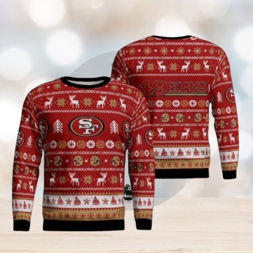 San Francisco 49Ers Reindeers Parttern Ugly Christmas Sweaters