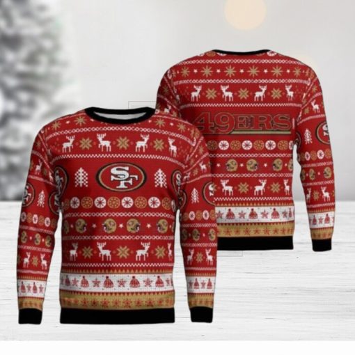 San Francisco 49Ers Reindeers Parttern Ugly Christmas Sweaters