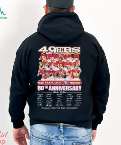 San Francisco 49ers 80th Anniversary 1944 2024 Thank You For The Memories Signatures Shirt