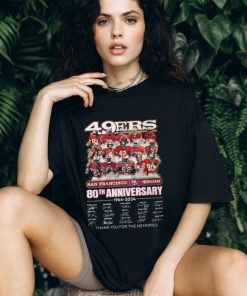 San Francisco 49ers 80th Anniversary 1944 2024 Thank You For The Memories Signatures Shirt