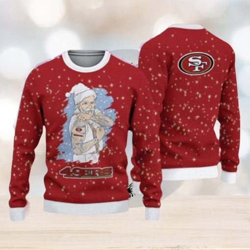 San Francisco 49ers Christmas Santa Claus Tattoo Limited Edition Ugly Sweater