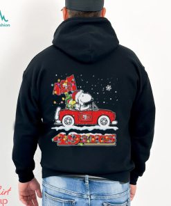 San Francisco 49ers Christmas X Peanuts Snoopy And Woodstock On Car Shirt