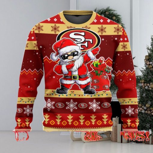 San Francisco 49ers Dabbing Santa Claus Ugly Christmas Sweater