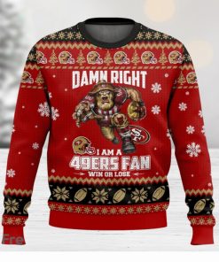 San Francisco 49ers Damn Right Christmas Gift Ugly Sweater 3D All Over printed