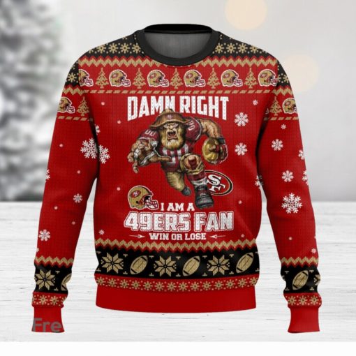 San Francisco 49ers Damn Right Christmas Gift Ugly Sweater 3D All Over printed