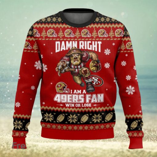 San Francisco 49ers Damn Right Christmas Gift Ugly Sweater 3D All Over printed