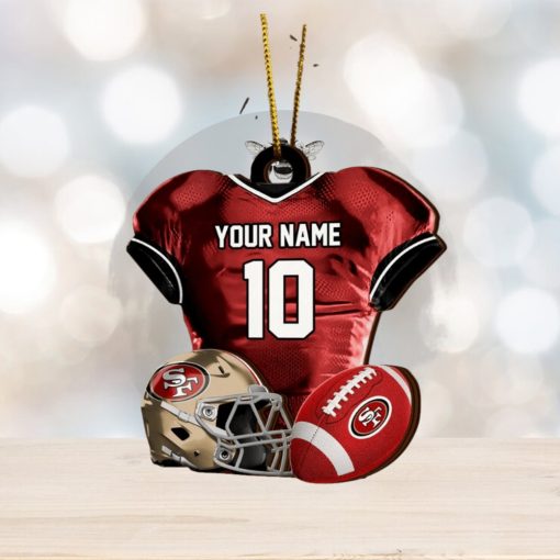 San Francisco 49ers NFL Sport Ornament Custom Name And Number