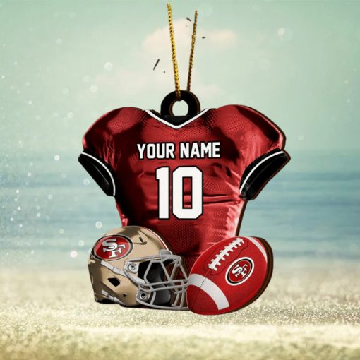 San Francisco 49ers NFL Sport Ornament Custom Name And Number