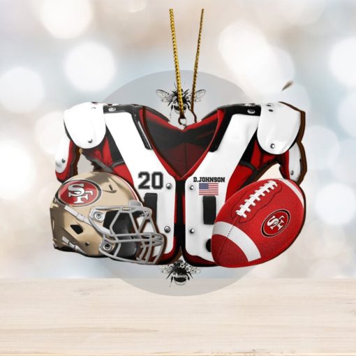 San Francisco 49ers NFL Sport Ornament Custom Your Name And Number