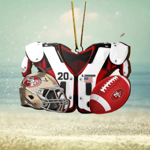 San Francisco 49ers NFL Sport Ornament Custom Your Name And Number