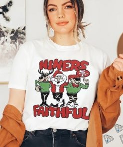 San Francisco 49ers Niners Faithful Santa Reindeer Elf Christmas Shirt
