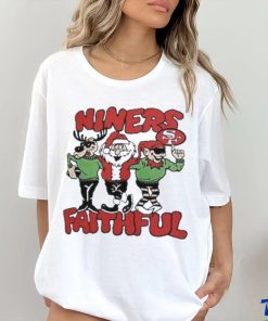 San Francisco 49ers Niners Faithful Santa Reindeer Elf Christmas Shirt