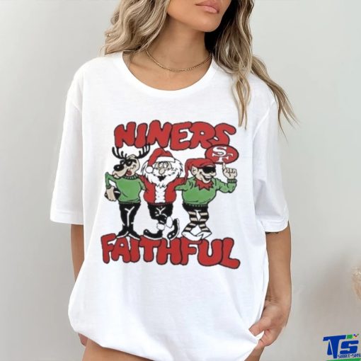 San Francisco 49ers Niners Faithful Santa Reindeer Elf Christmas Shirt