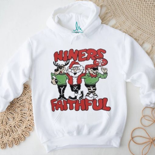 San Francisco 49ers Niners Faithful Santa Reindeer Elf Christmas Shirt