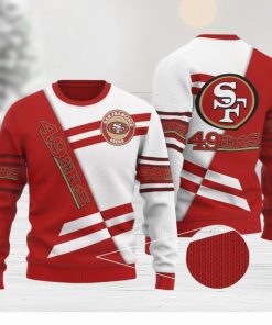 San Francisco 49ers Sweater All Over Print 3D Red White Ugly Christmas Sweater