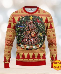 San Francisco 49ers Ugly Christmas Sweater Ball Pine Tree Christmas