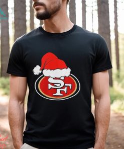 San Francisco 49ers logo Santa Hat Christmas 2023 Shirt