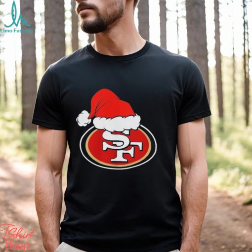 San Francisco 49ers logo Santa Hat Christmas 2023 Shirt