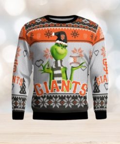 San Francisco Giants Grinch Snowflake Pattern Ugly Sweater Christmas