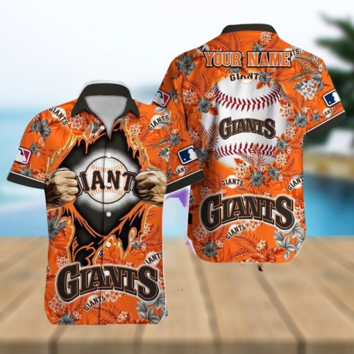 San Francisco Giants MLB Custom Name Aloha 3D Hawaiian Shirt Summer Gift