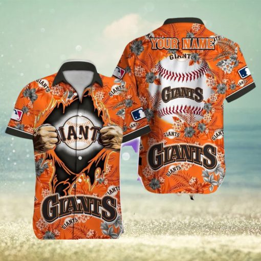 San Francisco Giants MLB Custom Name Aloha 3D Hawaiian Shirt Summer Gift