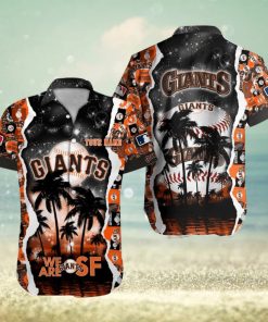 San Francisco Giants MLB Logo Coconut Pattern Hawaiian Shirt Personalized Name