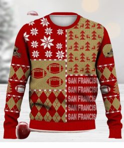 San Francisco Retro Football American Ugly Christmas Sweater For Men And Women