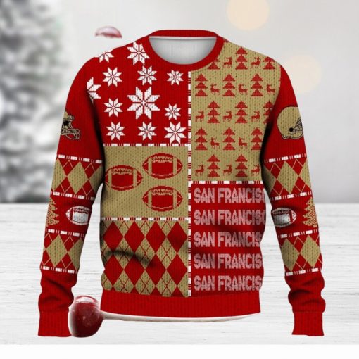 San Francisco Retro Football American Ugly Christmas Sweater For Men And Women