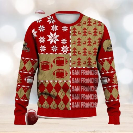 San Francisco Retro Football American Ugly Christmas Sweater For Men And Women