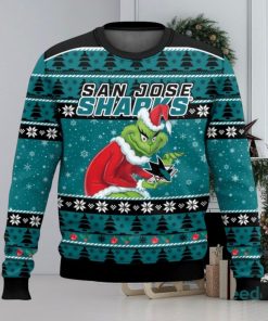 San Jose Sharks Grinch AOP Ugly Christmas Sweater Christmas Gift For Men And Women