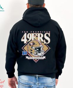 San francisco 49ers new era red bold helmet shirt