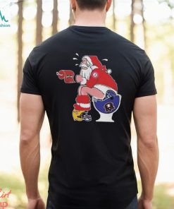 Santa Alabama Crimson Tide Make Shit Auburn Tigers Mississippi State And Lsu Tigers Helmets Christmas T Shirt