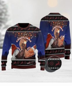 Santa And Jesus Christmas Ugly Christmas Sweater Gifts For Christian Families