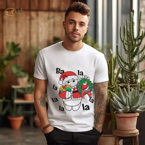 Santa Baymax La La La Christmas Wreath Shirt