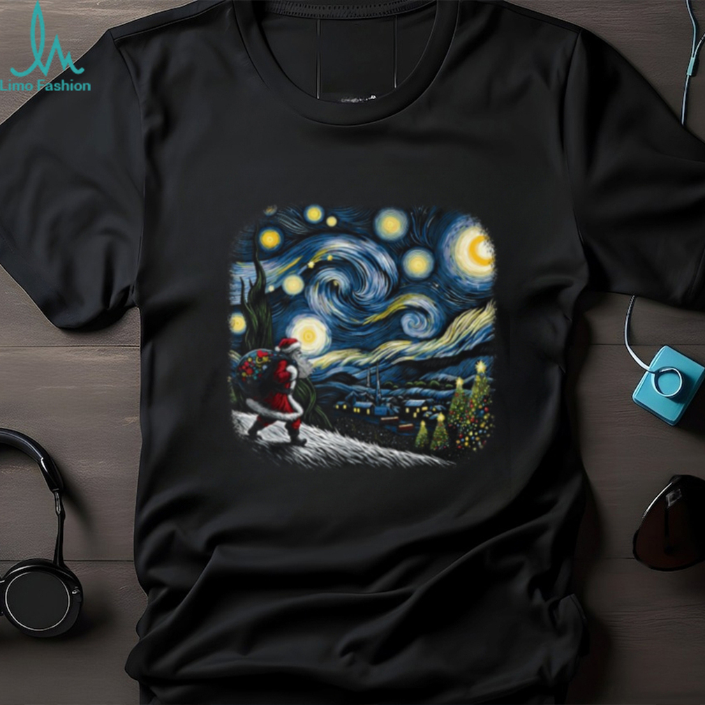 Santa Christmas Winter Snowy Night Classic T Shirt Santa Christmas Winter Snowy Night Classic T Shirt