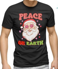 Santa Christmas peace on earth shirt