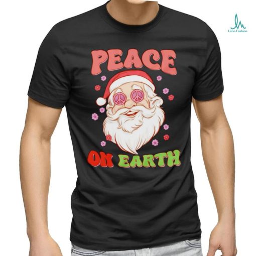 Santa Christmas peace on earth shirt