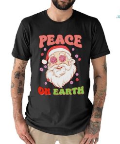 Santa Christmas peace on earth shirt