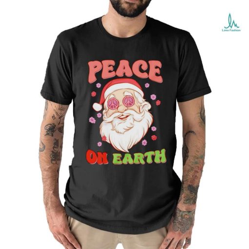 Santa Christmas peace on earth shirt