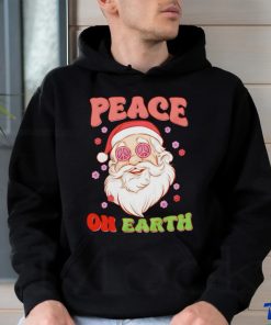 Santa Christmas peace on earth shirt