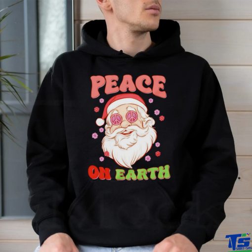 Santa Christmas peace on earth shirt