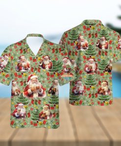 Santa Claus Beer Hawaiian Shirt, Santa Drinking Hawaii Shirts