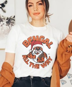 Santa Claus Cincinnati Bengals Bengal All The Way Christmas shirt