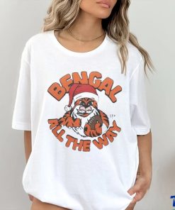Santa Claus Cincinnati Bengals Bengal All The Way Christmas shirt, hoodie, sweater, long sleeve and tank top Santa Claus Cincinnati Bengals Bengal All The Way Christmas shirt
