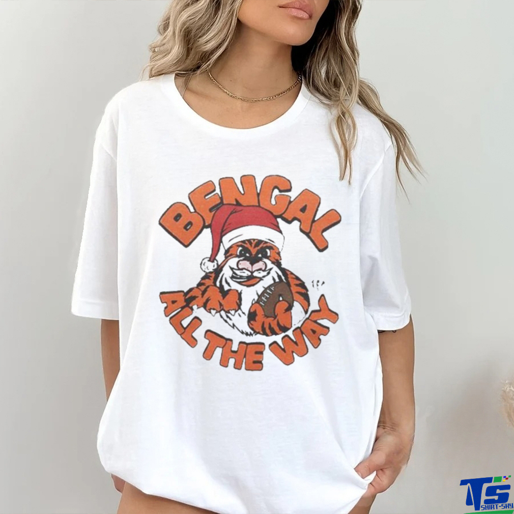 Santa Claus Cincinnati Bengals Bengal All The Way Christmas shirt Santa Claus Cincinnati Bengals Bengal All The Way Christmas shirt