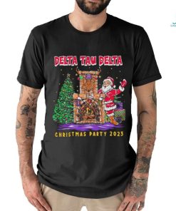 Santa Claus Fireplace Delta Tau Delta Christmas Party 2023 shirt