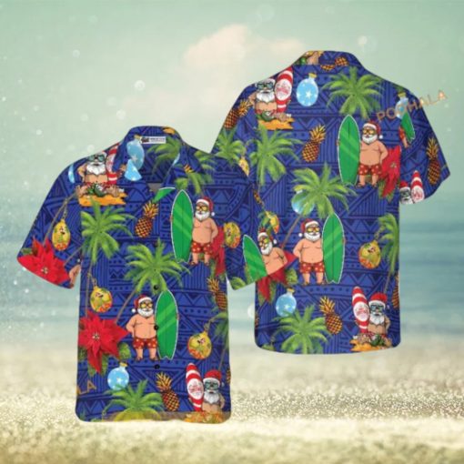 Santa Claus Hawaiian Celebration Shirt, Santa Hawaiian Shirt