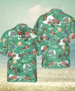 Santa Claus Hawaiian Shirt, Mens Christmas Hawaiian Shirt